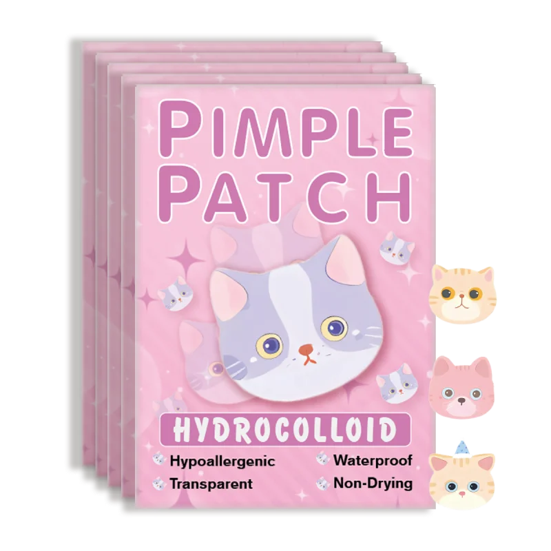 600pieces of cartoon cat acne patches, facial acne patches, concealer acne patches, and pimples patches. Ultra-thin and breathab