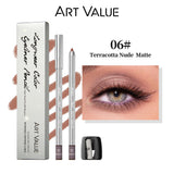 ART VALUE Creamy Texture Matte Eyeliner Pencil Easy Coloring Sweat Proof Eyeshadow Pencil Long Lasting Shimmer Eyeliner Makeup