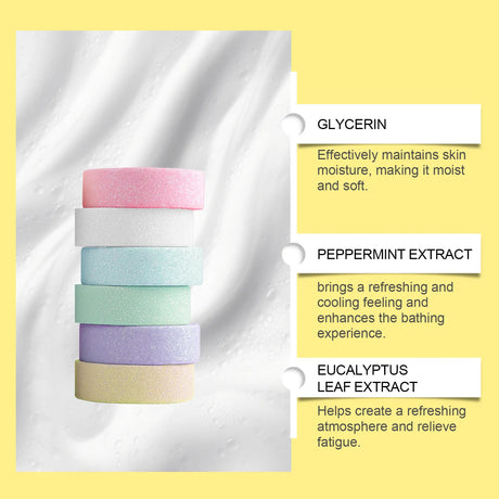 Shower Steamers Tablets Aromatherapy Relief Physical Fatigue Stress Improve Mood Enhance Sleep Quality Relaxing Bath Tablets Set