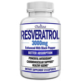 Resveratrol Supplement Capsules - Anti-Aging, Cardiovascular & Joint Support, Skin Health