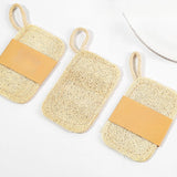 6pcs Natural Loofah Exfoliating Sponges - Gentle Body Scrubber for Shower & Bath, Bamboo Fiber Cleaning Pads