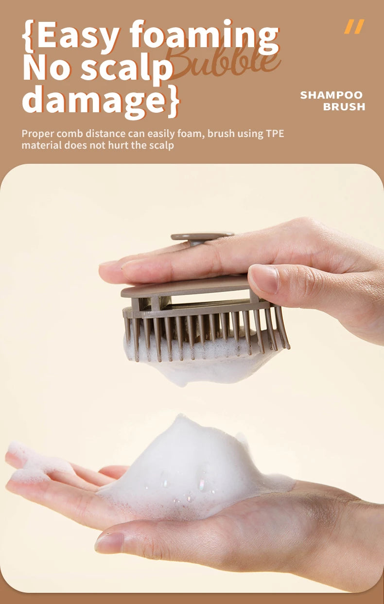 1pcs Silicone Shampoo Brush Head Scalp Massage Comb Hair Washing Comb Body Massage Shower Brush Salon Hairdressing Tool