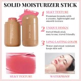 Pocket Matte Blush Stick Long Lasting Non-Sticky Lip & Cheek Tint Natural Nude Brightening Contour Rouge