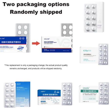 1 Kit VC Solid Essence Tablets Anti-aging Remove Wrinkle Shrink Pore VC Moisturizing Brighten VC Freeze-dried Powder Skin Care
