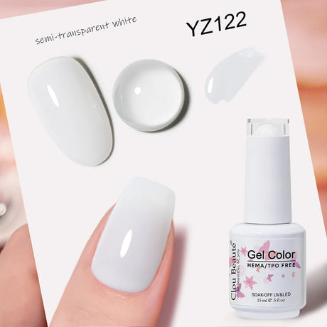 Clou Beaute Grey Color Nail Gel Polish Full Coverage Nail Polish Dark Red Gel Lacquer Varnish Vernis Semi Permanent Nail Art