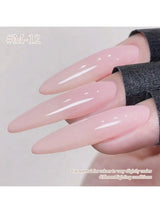 6pcs 15ml Ice-Transparent Nude Pink Nail Polish Full Set of Phototherapy Gel Suitable for Nail Salon DIY