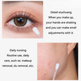 ikAllANT Makeup Remover Cotton Swabs - 25 pieces-Pre-soaked with Cleansing Liquid, Foldable for Instant Use, Beauty Cleaning,