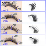 1 Pair Magnetic Eyelashes Set Reusable Easy to Use Eyelash Extension Tools Natural Curler False Eyelashes With Magnetic Tweezers