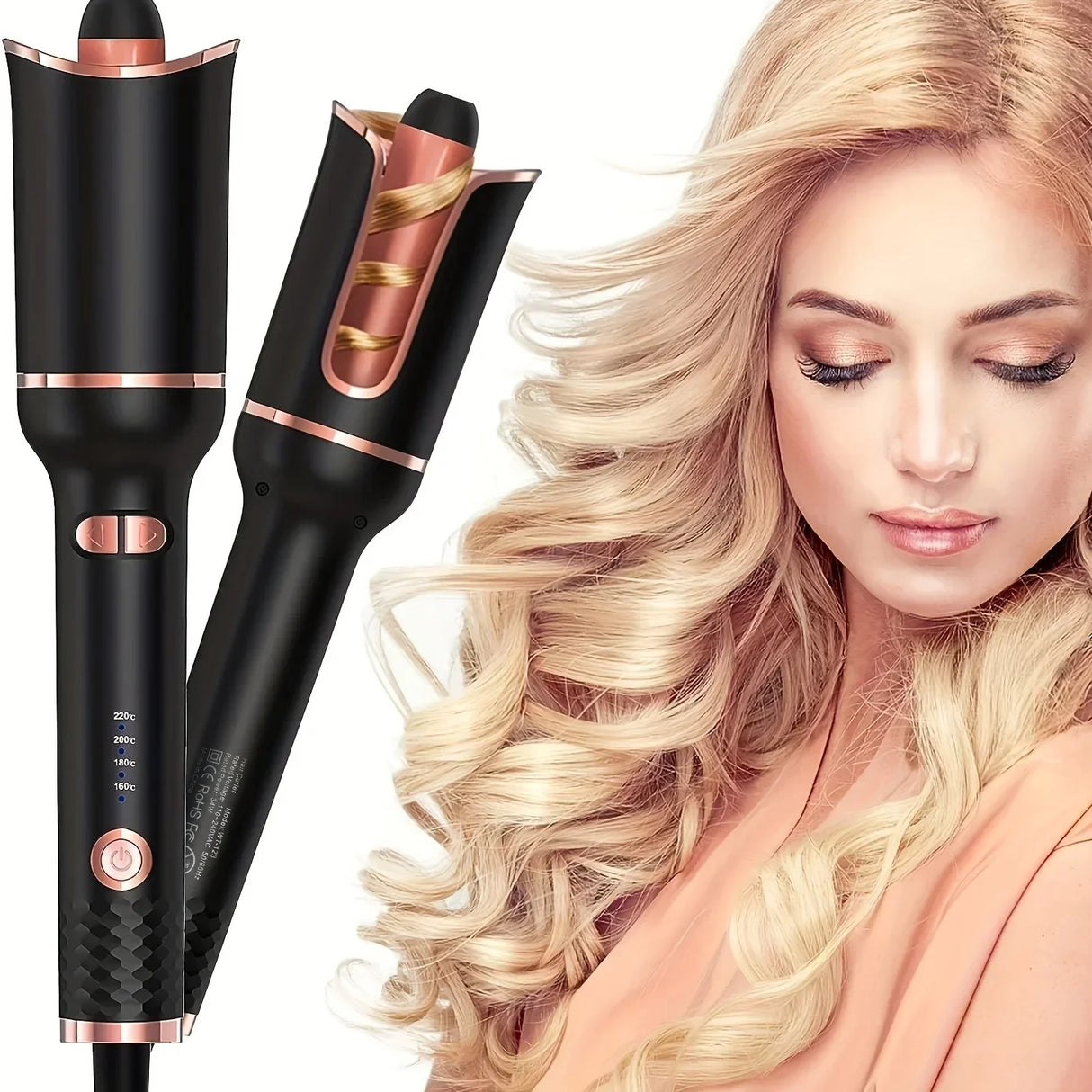 TINSOL Professional curling irons Ceramic auto-rotating air curling irons Air spinning rod styler Curling irons Styling tools