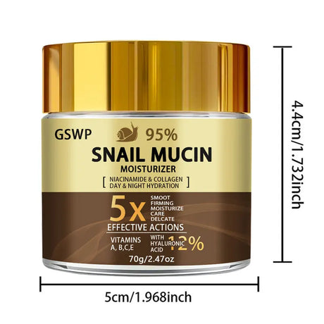 GSWP Snail mucin 95% cream - moisturizes day and night, deeply hydrates, firms and nourishes, creating radiant skin.70/140g