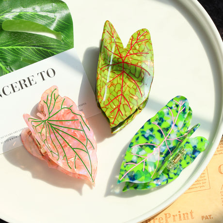 2025 NEW Original Plant Series Leaves Hair Claw Acetate Claw Clips Summer Trendy Hair Clips INS Hair Accessories for Women Girls