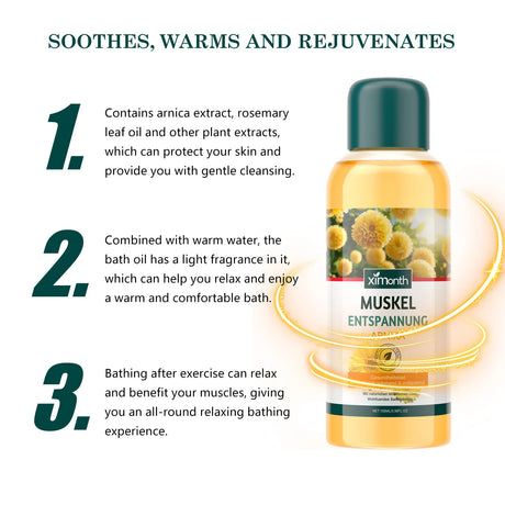 Ximonth Body Bath Oil Assist Cleaning Soften Skins Help Relax Mood Moisturize Skins Repair Dry Damaged Skin Fragrant Shower Oils