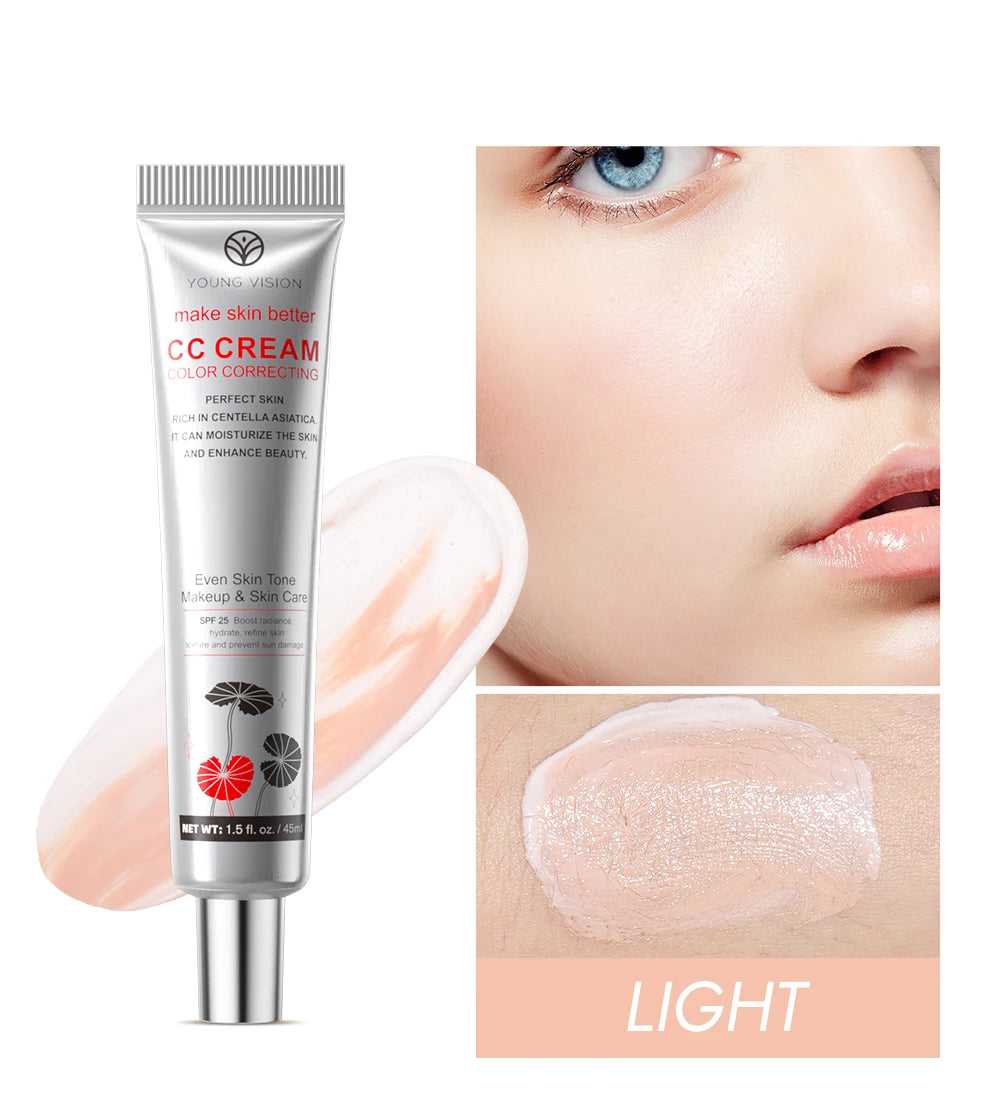 1PC/2PCS 45ml Brightening CC Cream Centella Asiatica Repairing BB Cream Natural Concealing Whitening Foundation Liquid Cosmetics