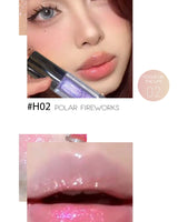 HERORANGE Glittering Mirror Lip Glaze, Watery Shimmering Light Lip Gloss Makeup 6 Colors, Hydrating Moisturizing, Long Lasting