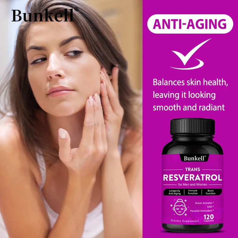 Resveratrol - Premium Antioxidant Supplement for Anti-Aging, Immune Support, Brain & Joint Health