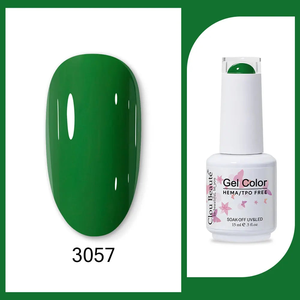 Clou Beaute Gel Color Hema TPO Free 15ml Gel Nail Varnish Soak Off UV Gel Polish Nail Art Manicure Lacquer Nail Art Jelly Gel