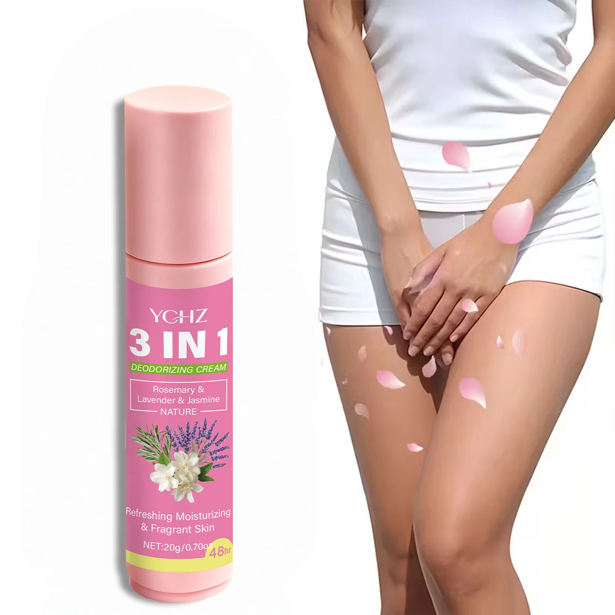 20g of 3-in-1 Intimate Care Solution, Lasts for 72 Hours, Eliminates Odor and Stickiness, Suitable for Underarms, Hands, Feet, and Private Body Areas, Unisex