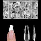 600 Pieces of Fake Nail Tips, Matte and Semi-Matte Effect, Almond French Coffin Shape, Stiletto Oval Square Shape, Thickened Fingertips at the Front