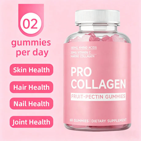 Biotin Gummies - Supports Hair, Skin, Nails & Collagen, Brightens Skin Tone - 60 Gummies