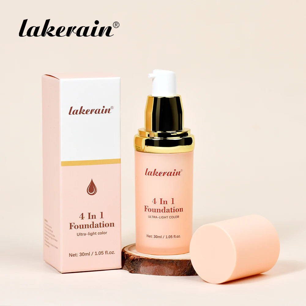 4 In 1 Foundation Long-wearing Moisturizing Waterproof Concealer Even Skin Tone SPF 30 Liquid Hydrating Full Coverage Concealer