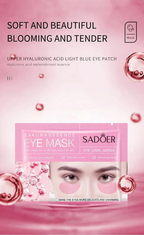 Collagen Eye Mask Essence Sakura Wrinkle Removing Eye Care Patches Fade Fine Line Anti Dark Circles Bag Anti-Puffiness Eye Care