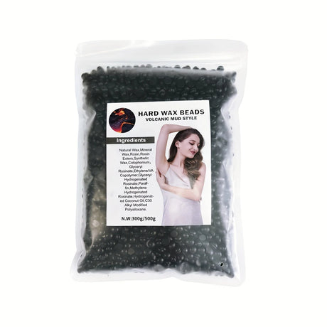 300g Black Seaweed Hard Wax Beans for Hair Removal Natural Painless & Hypoallergenic Perfect for Full BodySuitable for All Types