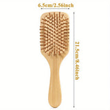 Wooden Hair Brush Improve Hair Growth Wood Hairbrush Prevent Hair Loss Comb Bamboo Comb Teeth Hairdressing Styling Hair Tools