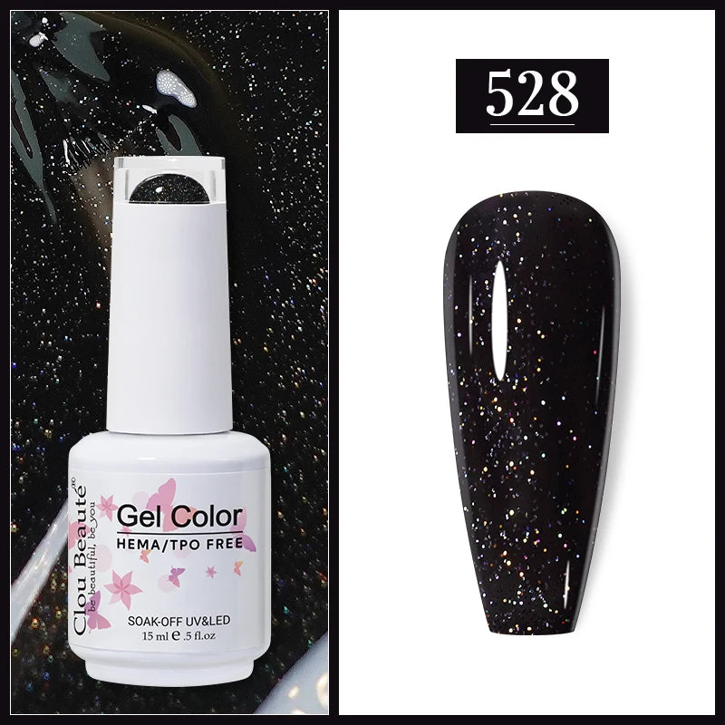 Clou Beaute Gel Nail Polish Neon Brown Royal Blue Red Green Pastal Nude Nail Art Varnishes Gel Lacquer HEMA/TPO FREE UV Gel Nail