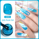 Clou Beaute Translucent Jelly Nude Pink Nail Gel Polish 15ml Vernis Semi Permanent Gel Colorful Varnish Nail Art Manicure Gel
