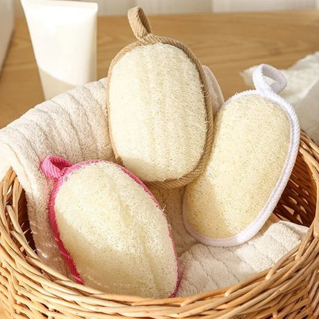 Natural Loofah Sponge Soft Bath Sponges Exfoliating Skin Health Cleaning Tool Bath Shower Brushes Unisex Foam Loofah Bath Brushe