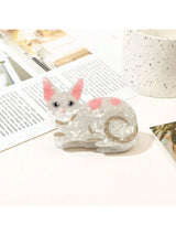 1/6pcsCute and Sweet Cartoon Orange Cat Puppet Kitten Hair Clip High Grade Acrylic Hair Claw Back of Head Coiled Hair Shark Clip