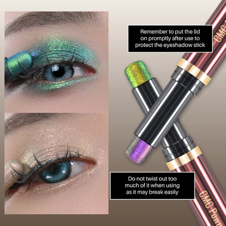 CHARMACY Multichrome Eyeshadow Pen Double Head Multichrome Eye Shadow Glitter for Eyes Waterproof Professional Maquillaje