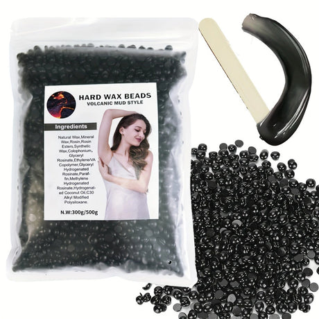 300g Black Seaweed Hard Wax Beans for Hair Removal Natural Painless & Hypoallergenic Perfect for Full BodySuitable for All Types