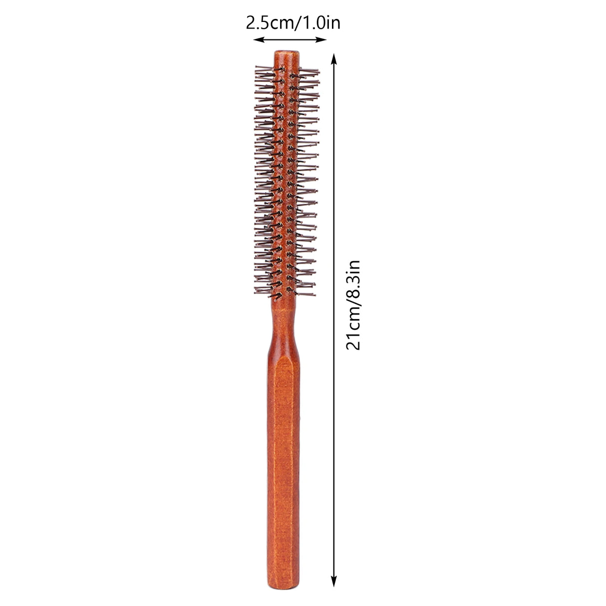 Round Styling Hair Brush Curling Roller Hairbrush Small Wood Brush Unisex for Blow Drying Home Use Curling Brush