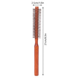 Round Styling Hair Brush Curling Roller Hairbrush Small Wood Brush Unisex for Blow Drying Home Use Curling Brush