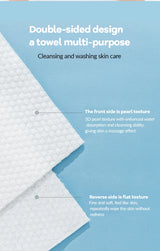 100PCS Natural Disposable Face Towel Travel Facial Cleansing Wet And Dry Makeup Remover Pearl Cotton Soft Makeup Nonwoven Towel