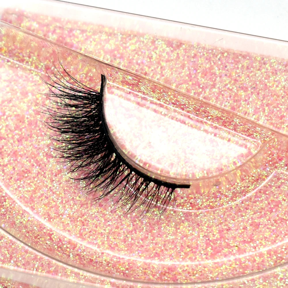 Half Lashes Mink Eyelashes Fluffy Soft False Eyelashes Wispy Cross Mink Eye Lashes Natural Short Mink Eyelash Extension Makeup