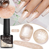 PUENTE 7.5ML Nude Shade Moonlight Cat Magnetic Gel Nail Polish Ultra-Bright Cat Eye Soak Off UV Semi-Permanent Varnish Manicure