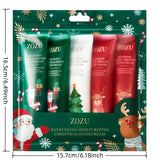 Christmas Hand Cream Set, Contains 3 Styles, Each 30g, Contains Niacinamide, Hyaluronic Acid and Other Ingredients, Moisturizing Texture, Nourishes the Skin, and Has a Light Fragrance Seasonal Maintenance, Christmas-Themed Pa
