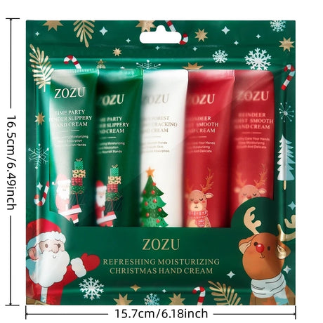 Christmas Hand Cream Set, Contains 3 Styles, Each 30g, Contains Niacinamide, Hyaluronic Acid and Other Ingredients, Moisturizing Texture, Nourishes the Skin, and Has a Light Fragrance Seasonal Maintenance, Christmas-Themed Pa