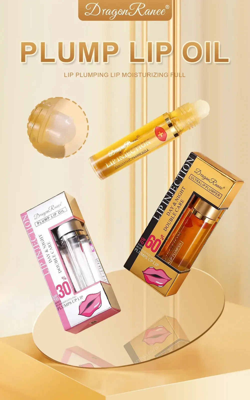 Instant Volumising Lip Plumper Oil Enhancer Lip Gloss Plumping Serum Moisturizing Anti-Wrinkle Lipstick Sexy Lip Care Makeup