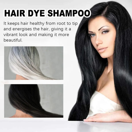 New Hair color shampoo 3 in 1 makes hair instantly from white to brown natural hair color protective sleeve for women 100ML