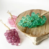 Crystal Clear Transparent Grape Shaped Soap Bar Lovely Fruit Simulation Grape String Soap with Natural Fragrance Home Bathroom