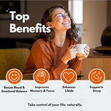Saffron Supplements With Saffron Flower Extract, Curcumin & Zinc for Mood, Memory & Eye Health, Joint Supplements for Men Women