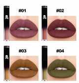 Matte Vampire Black Purple Lipstick Waterproof Long Lasting Lip Gloss Halloween Christmas Moisturizing Pigmented Lip Makeup
