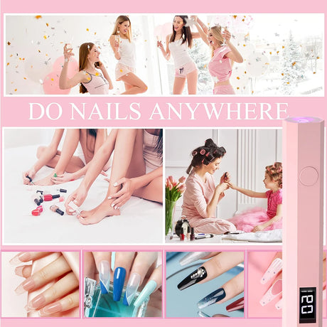 Convenient Handheld Nail Dryer Lamp UV/LED Nail Curing All Gel Polish Nail Art Tool USB Rechargeabl Quick Dry Nail Lamp