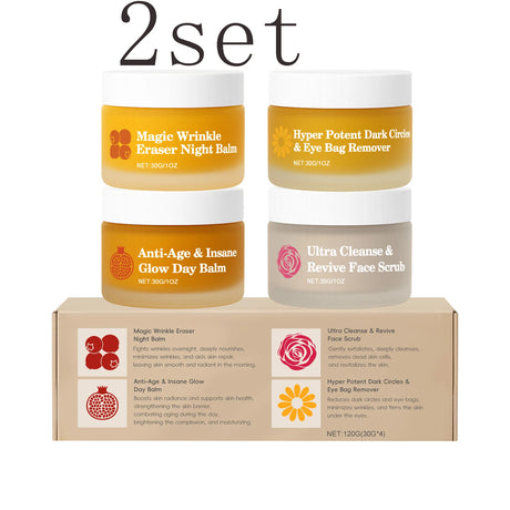 Dual-Effect Day & Night Skincare Kit - Hydration & Moisturization, Skin Barrier Protection, Full Face & Eye Care Set