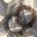 2Pcs Plastic Full Circle Stretch Diamond Flexible Comb Teeth Headband Hair Band Clip Face Wash Fixed Hair Accessories Non-Slip
