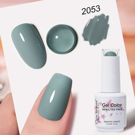 Clou Beaute Grey Color Nail Gel Polish Full Coverage Nail Polish Dark Red Gel Lacquer Varnish Vernis Semi Permanent Nail Art