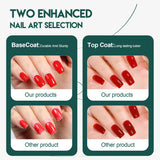 Nailpop HEMA/TPO Free Top Base Coat Gel Polish 15ml Clear Soak Off UV/LED Cured Professional Art Salon Home Use Long Lasting 1Pc